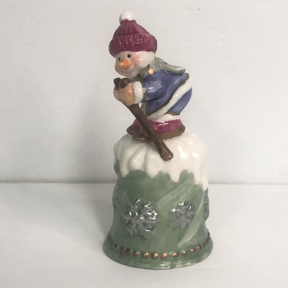 christmas bell snowman skiing bell‎ replacement 5 inch christmas holiday